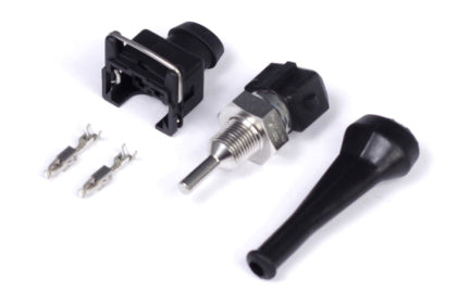 Haltech Oil Temperature Sensor High Range 150 Deg C 1/8 NPT Thread w/Bosch EV1 Plug &amp; Pins