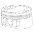 CP Piston & Ring Set for 4G63 2G-Bore (85.0rmm)-Size (Std)-CR (10.0 Eclipse / 10.5 Evo 8/9)