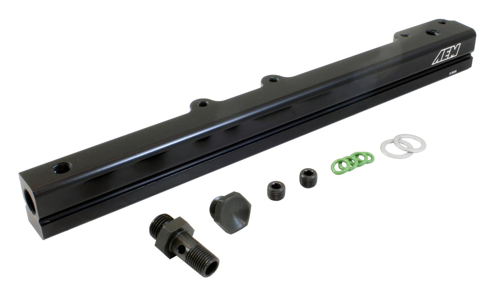 AEM 96-00 Civic CX/DX/LX/EX & 96-97 Del Sol S/Si Black Fuel Rail