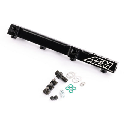 AEM 90-93 Accord DX/LX/SE/EX &amp; 92-01 Prelude S/Si/Si VTEC Black Fuel Rail